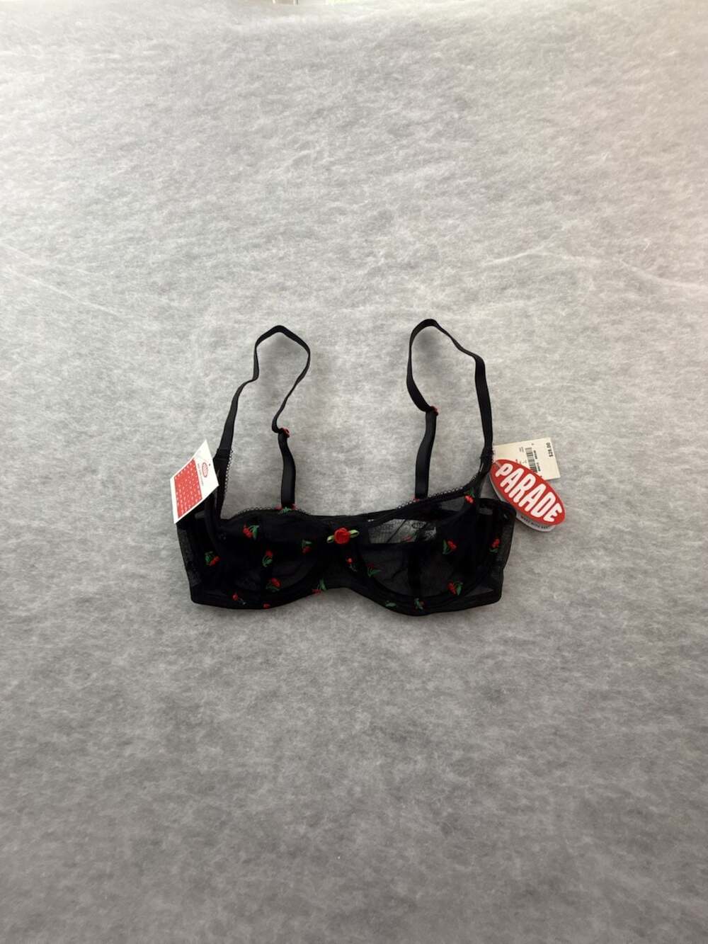 Parade Embroidered Mesh Cherry Bra Size XS
